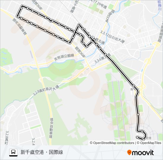 空２桜木空港線 バスの路線図