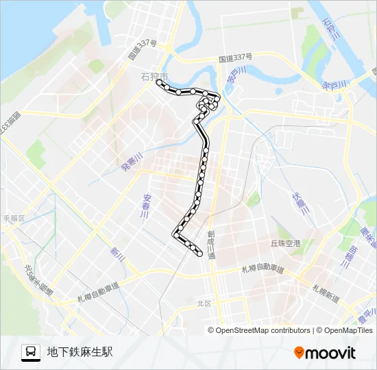 麻０８緑苑台線 Bus Line Map