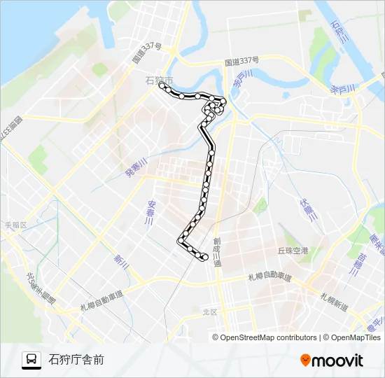 麻０８緑苑台線 バスの路線図