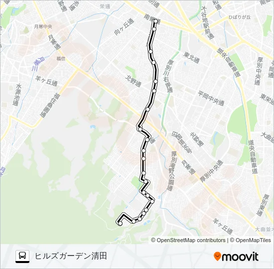 南８５清田団地線 Bus Line Map