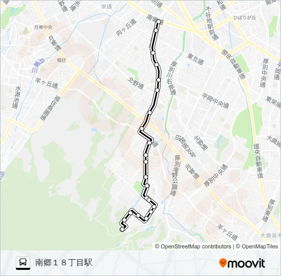 南８５清田団地線 Bus Line Map