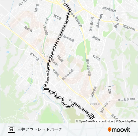 大８８真栄団地線 バスの路線図