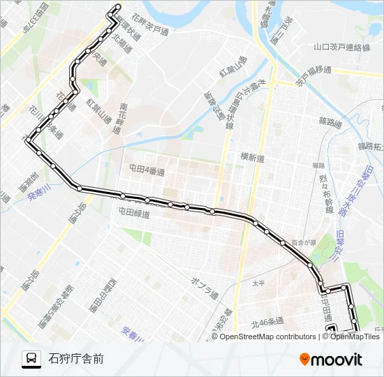 栄１９栄町花川線 Bus Line Map