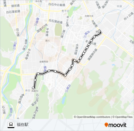 真駒内 福住 バス 時刻 表