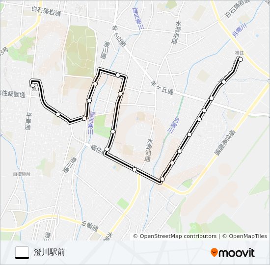 福福住澄川線ルート スケジュール 停車地 地図 澄川駅前 アップデート済み