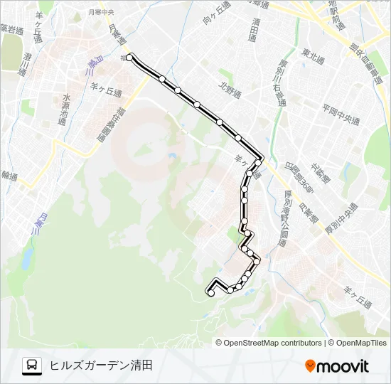 福８５清田団地線 Bus Line Map