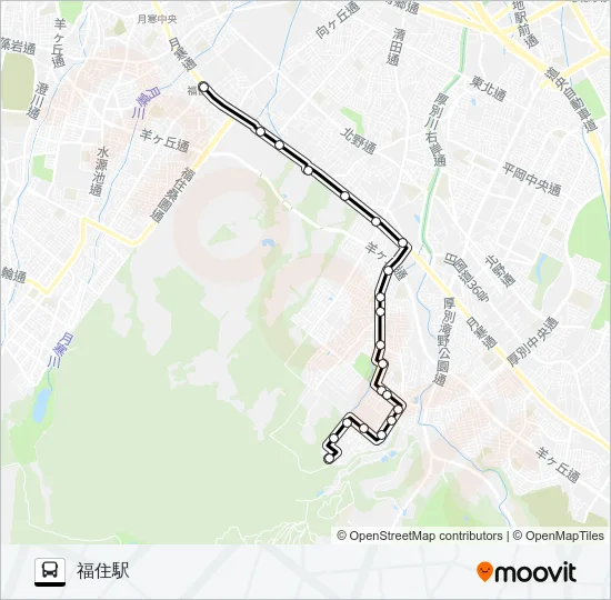 福８５清田団地線 Bus Line Map