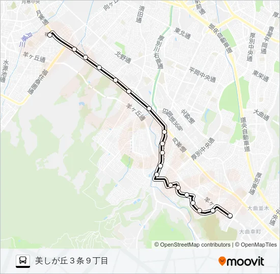 福８８真栄団地線 Bus Line Map