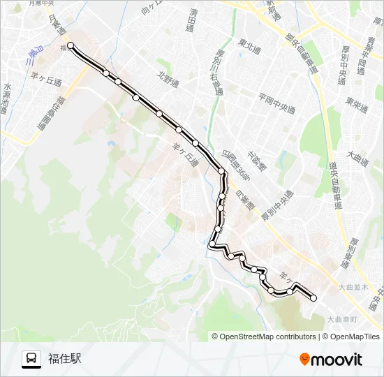 福８８真栄団地線 Bus Line Map
