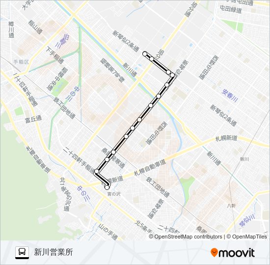 西４４工業団地線 Bus Line Map