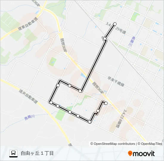 長２５桜木長都線 Bus Line Map