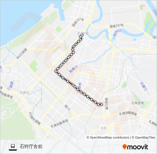 麻１４花畔団地線 Bus Line Map