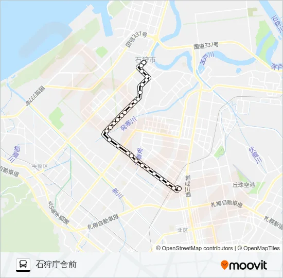 麻１６花畔団地線 Bus Line Map