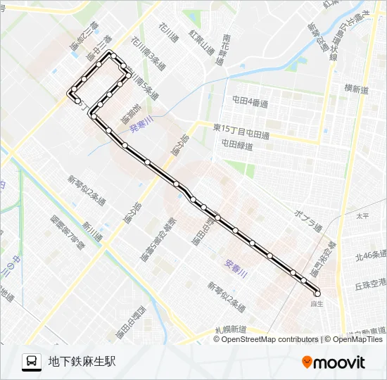 麻４０麻生樽川線 Bus Line Map