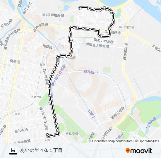 栄２３栄町教育大線 バスの路線図