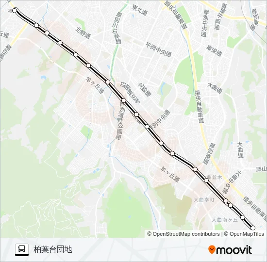 福９７柏葉台団地線 Bus Line Map