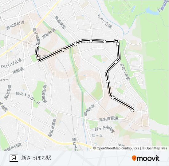 白２８もみじ台団地線 Bus Line Map