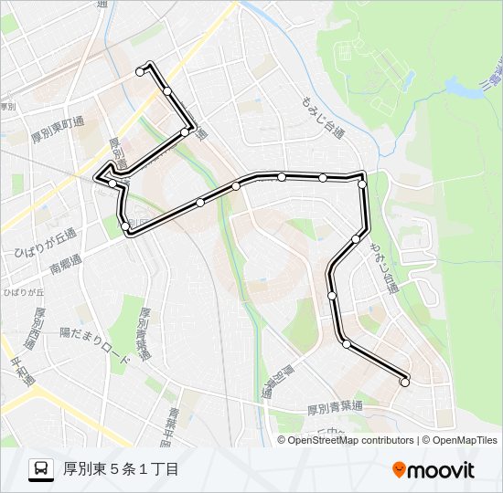 白２８もみじ台団地線 Bus Line Map