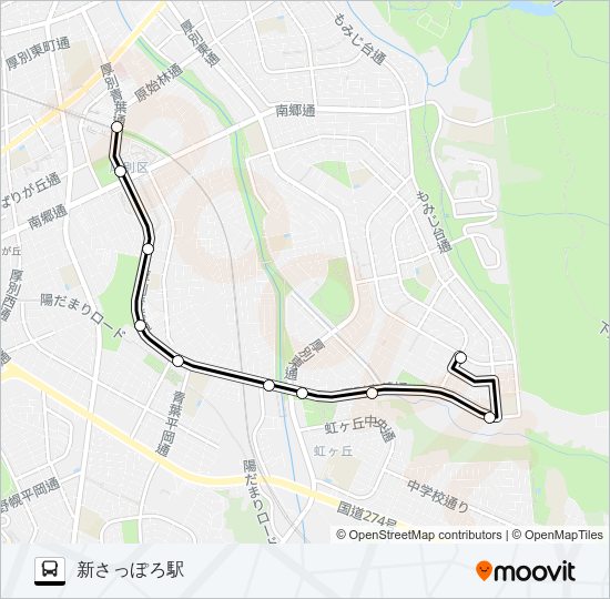 白２９もみじ台団地線 Bus Line Map