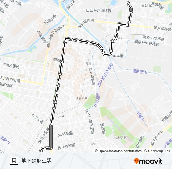 麻３９ひまわり団地線 Bus Line Map