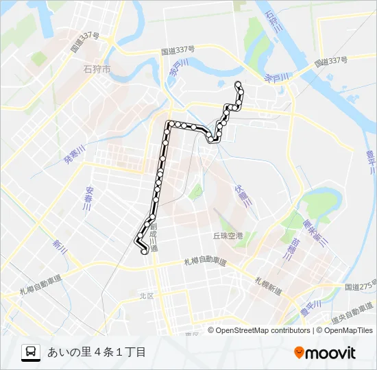麻３９ひまわり団地線 Bus Line Map