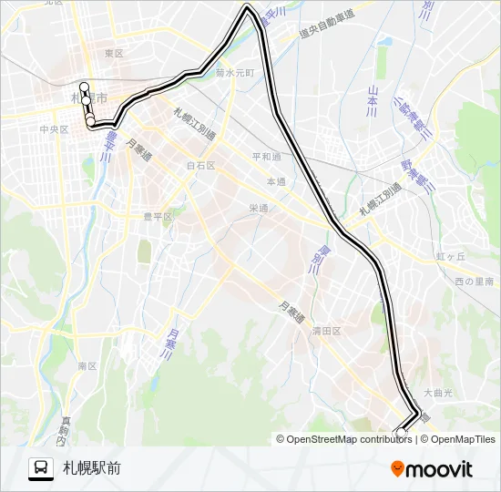 １００三井アウトレットパーク線 Bus Line Map