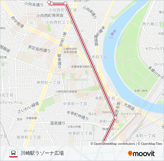直行 の路線図