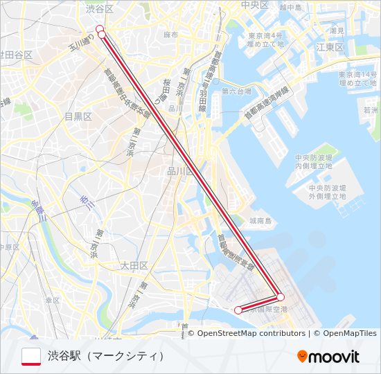 空港 バスの路線図