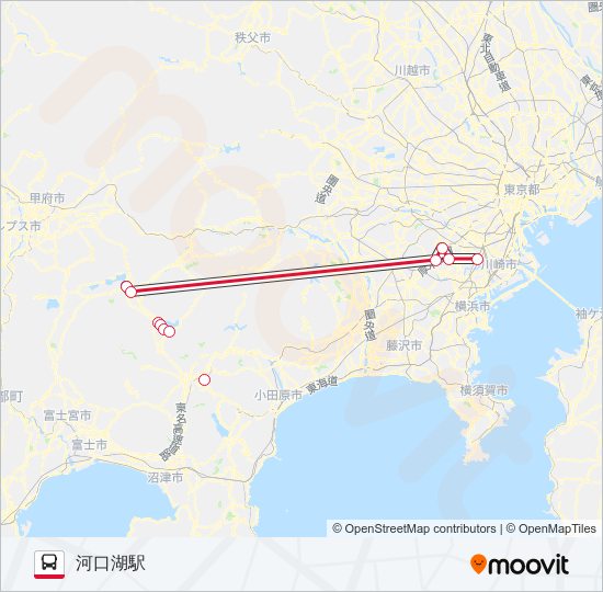 高速 バスの路線図