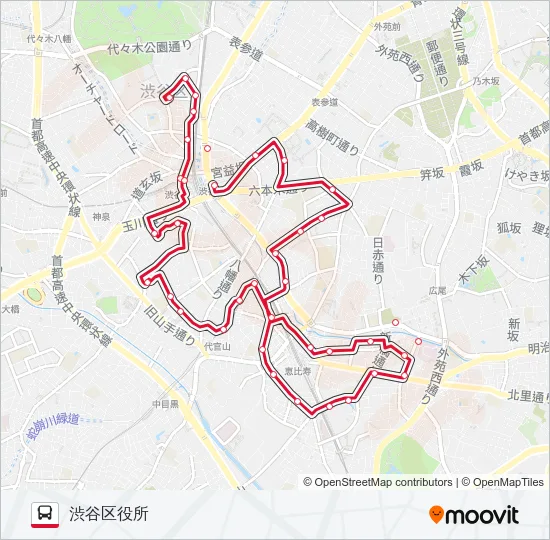 ハチ公  Line Map