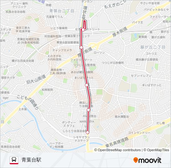 出入庫 バスの路線図