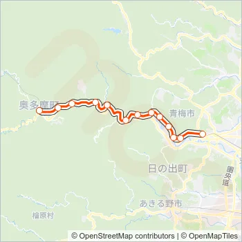 青梅線 OME LINE Metro Line Map