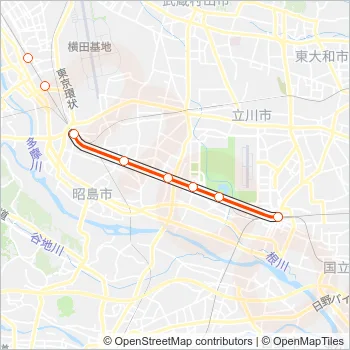 青梅線 OME LINE Metro Line Map