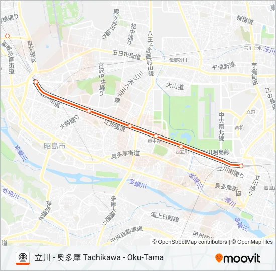 青梅線 OME LINE Metro Line Map