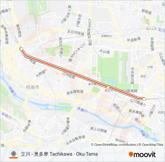 青梅線 OME LINE Metro Line Map