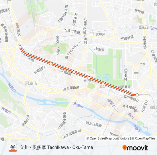 青梅線 OME LINE Metro Line Map