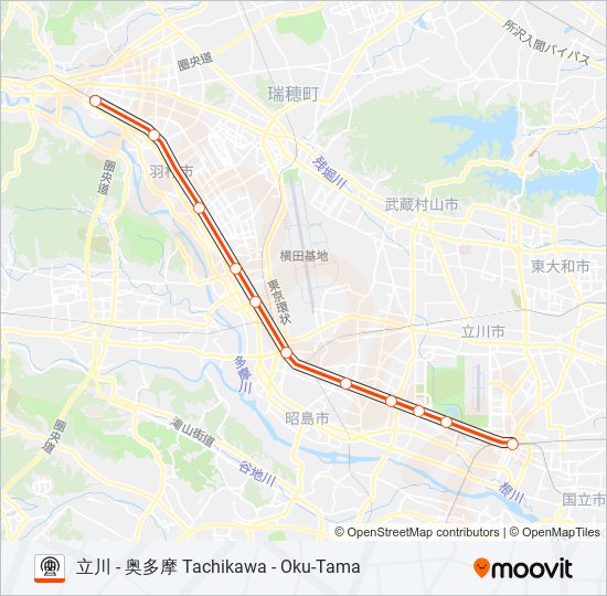 青梅線 OME LINE metro Line Map