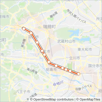 青梅線 OME LINE Metro Line Map