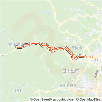 青梅線 OME LINE Metro Line Map
