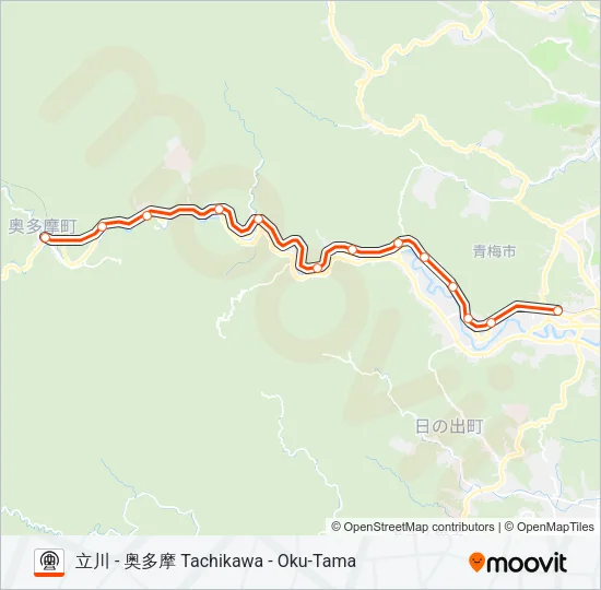 青梅線 OME LINE Metro Line Map