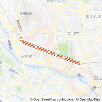 青梅線 OME LINE Metro Line Map
