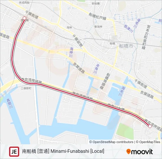 京葉線 KEIYO LINE Metro Line Map