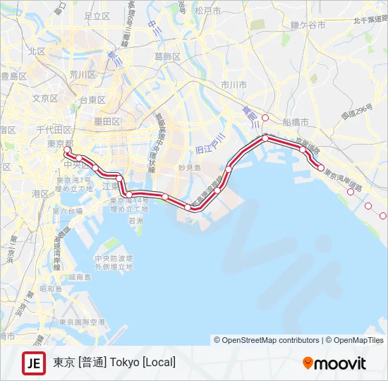 京葉線 KEIYO LINE Metro Line Map