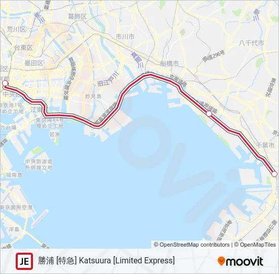 京葉線 KEIYO LINE Metro Line Map