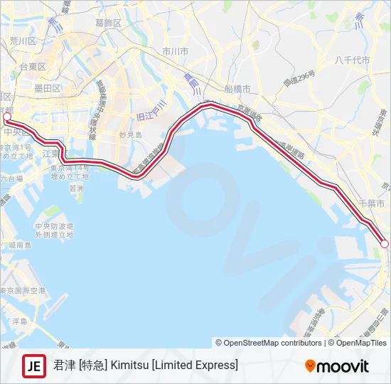 京葉線 KEIYO LINE Metro Line Map