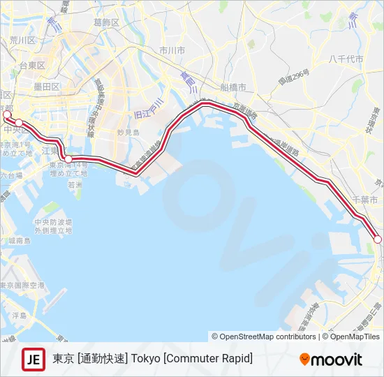 京葉線 KEIYO LINE Metro Line Map