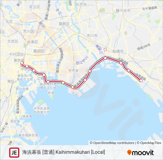 京葉線 KEIYO LINE Metro Line Map
