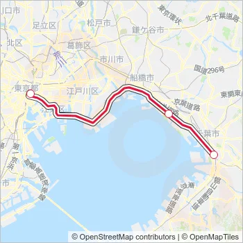 京葉線 KEIYO LINE Metro Line Map