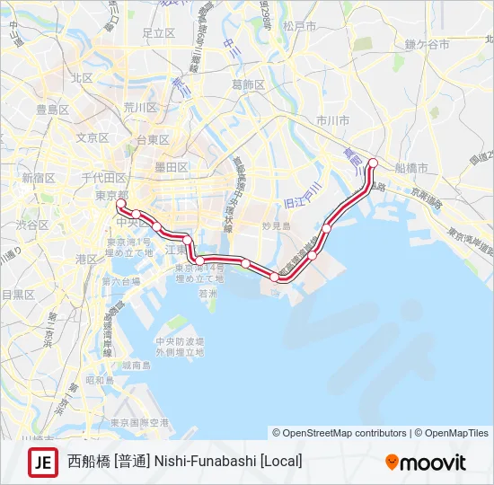 京葉線 KEIYO LINE Metro Line Map
