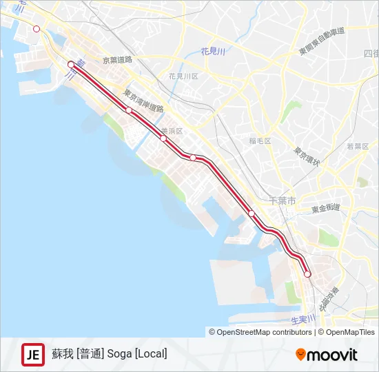 京葉線 KEIYO LINE Metro Line Map